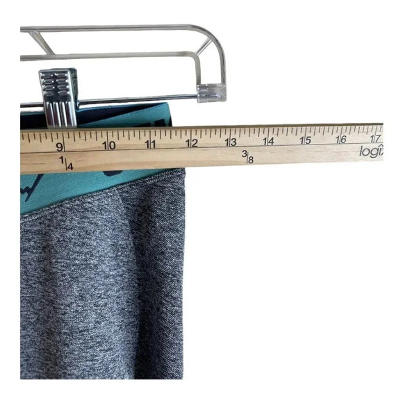 Gymshark Grey Flex with Teal Band Workout Leggings - Picture 6 of 9